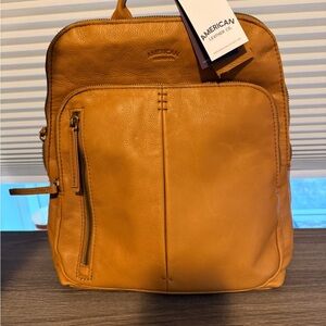 American Leather Co. Tan Leather Backpack